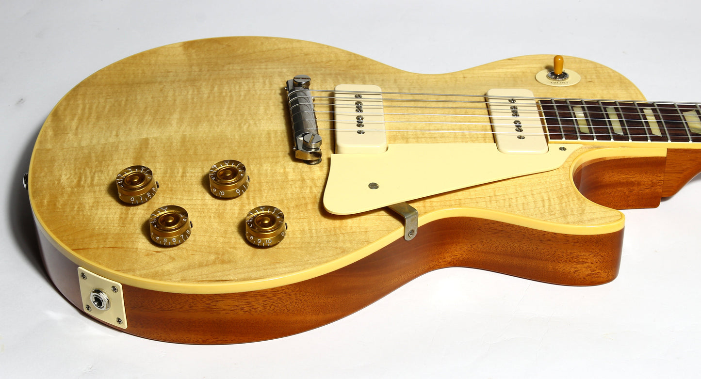 2021 Gibson Custom Shop 1954 Les Paul '54 Made to Measure M2M Natural - Factory Stinger, Light Flametop R4 Goldtop Standard