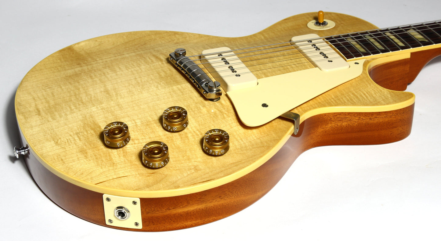 2021 Gibson Custom Shop 1954 Les Paul '54 Made to Measure M2M Natural - Factory Stinger, Light Flametop R4 Goldtop Standard