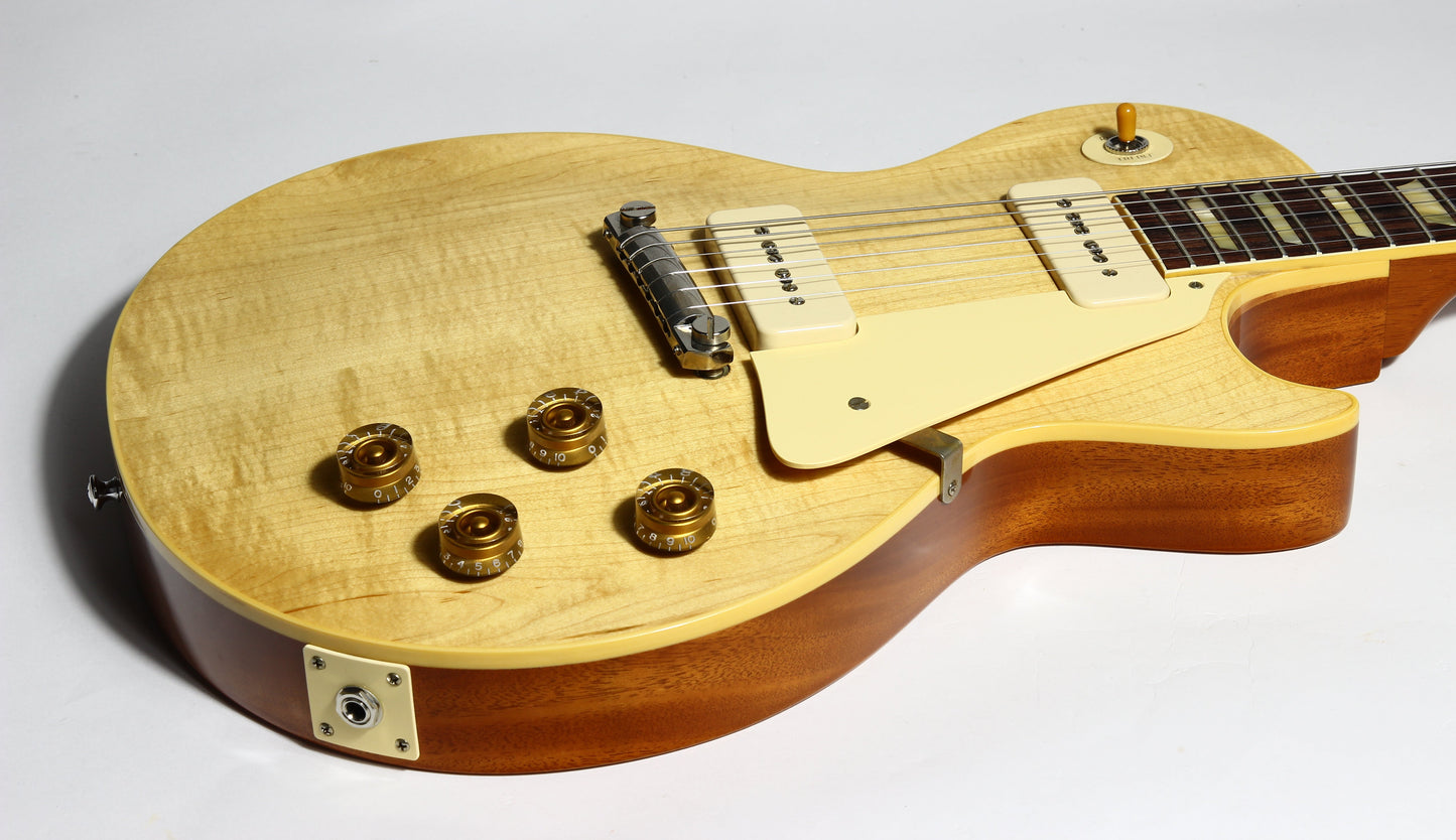 2021 Gibson Custom Shop 1954 Les Paul '54 Made to Measure M2M Natural - Factory Stinger, Light Flametop R4 Goldtop Standard