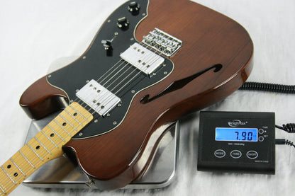 1979 Fender Telecaster Thinline Mocha Brown Finish w/ OHSC! 1970's Tele, Deluxe, Custom, Wide-Range Humbuckers!