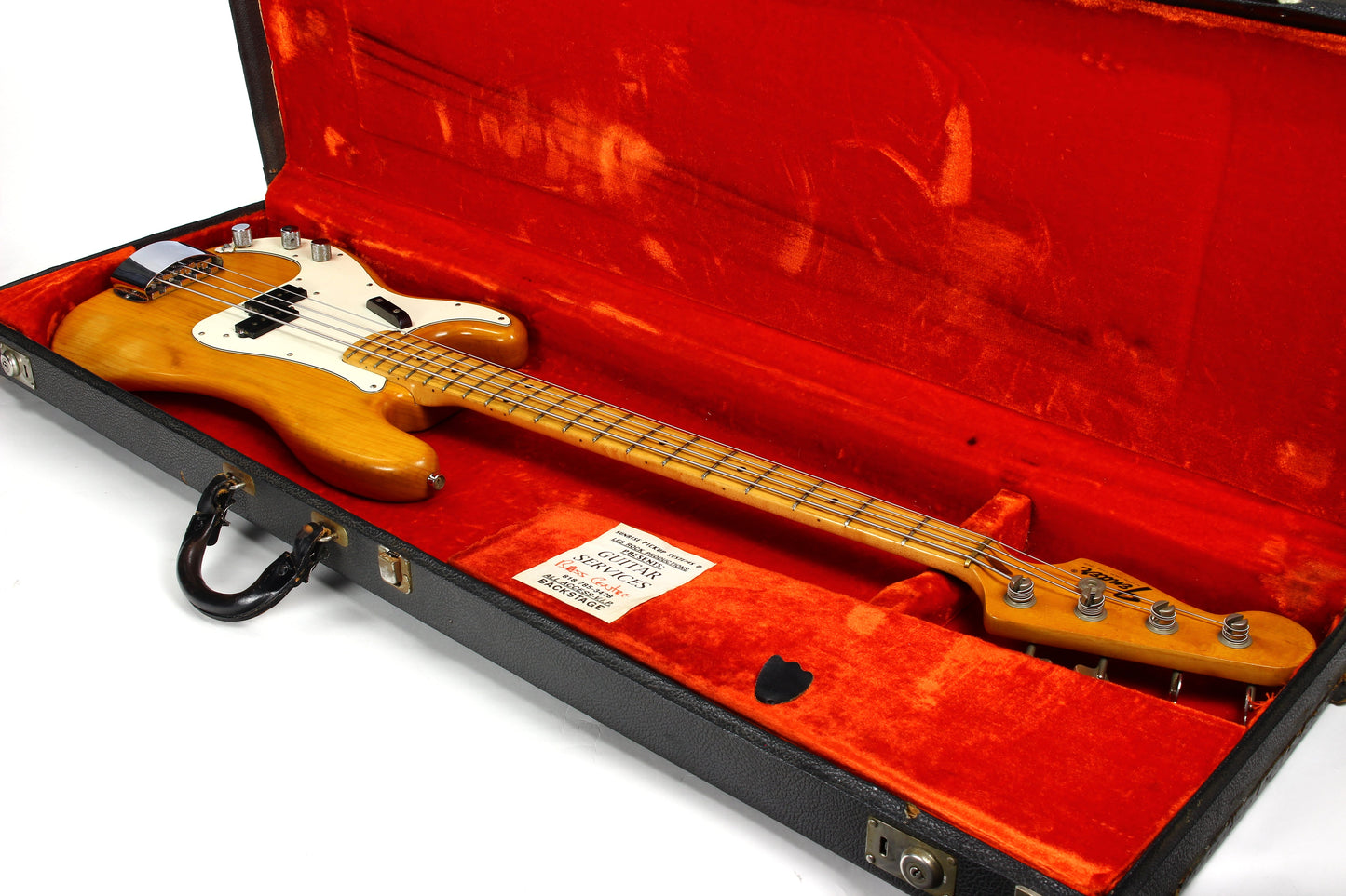 1973 Fender Precision Bass Vintage LEFT-HANDED P - Natural, Maple Board, Lefty, Player-Grade