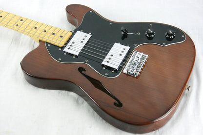 1979 Fender Telecaster Thinline Mocha Brown Finish w/ OHSC! 1970's Tele, Deluxe, Custom, Wide-Range Humbuckers!