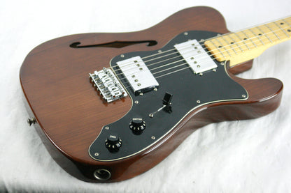 1979 Fender Telecaster Thinline Mocha Brown Finish w/ OHSC! 1970's Tele, Deluxe, Custom, Wide-Range Humbuckers!