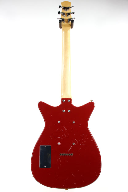 Jerry Jones Neptune Shorthorn 2 Pickup Guitar - Cool Relic! Red, Lipstick Pickups! Jimmy Page Sounds!