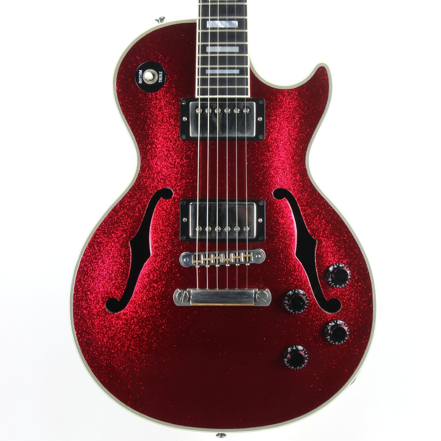 1997 Gibson Custom Shop Les Paul ES Florentine RED SPARKLE Hollowbody -- Noel Gallagher Oasis