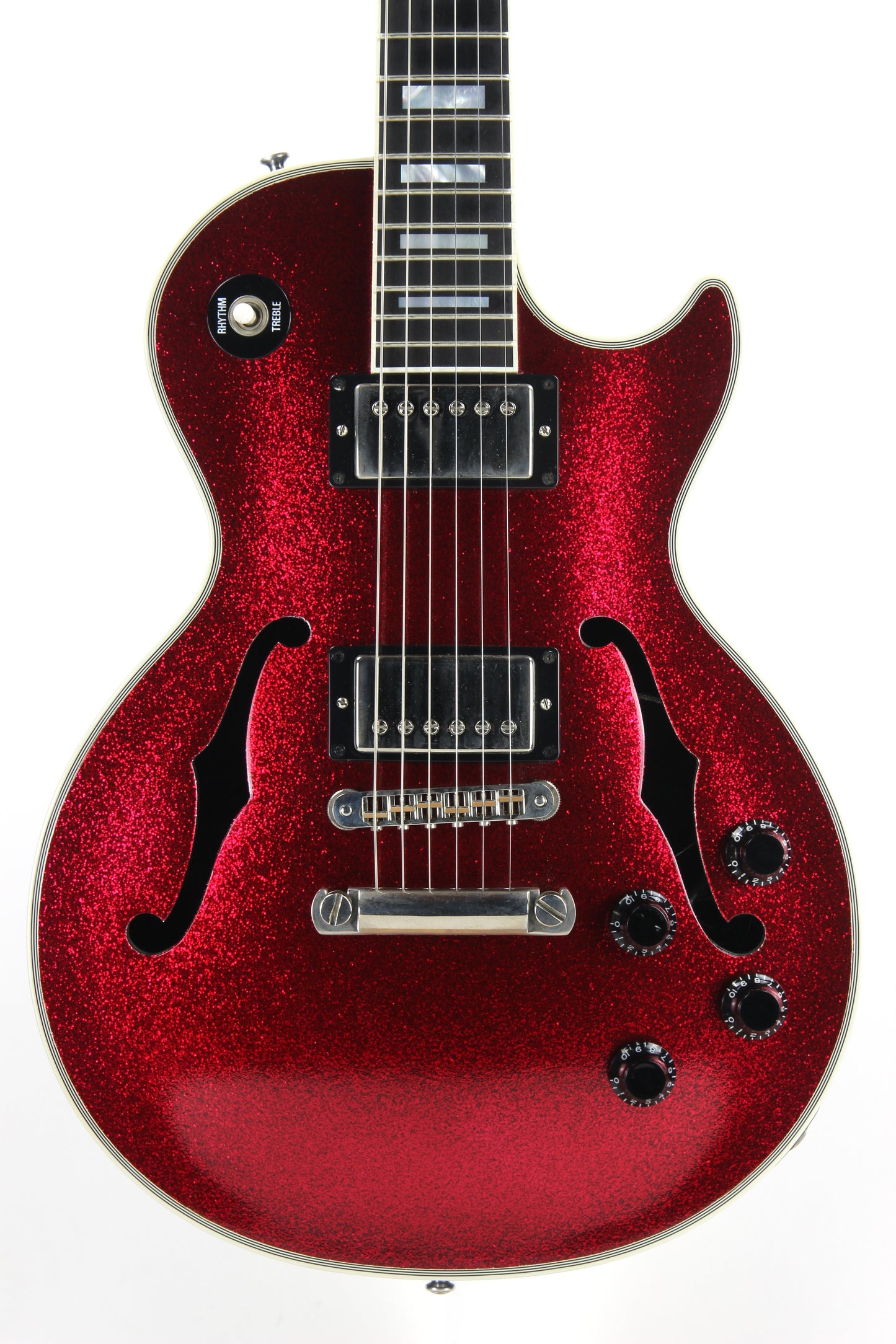 1997 Gibson Custom Shop Les Paul ES Florentine RED SPARKLE Hollowbody -- Noel Gallagher Oasis