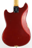 *SOLD*  1974 Fender Competition Mustang Candy Apple Red w/ Racing Stripe -- Vintage 1970's Guitar