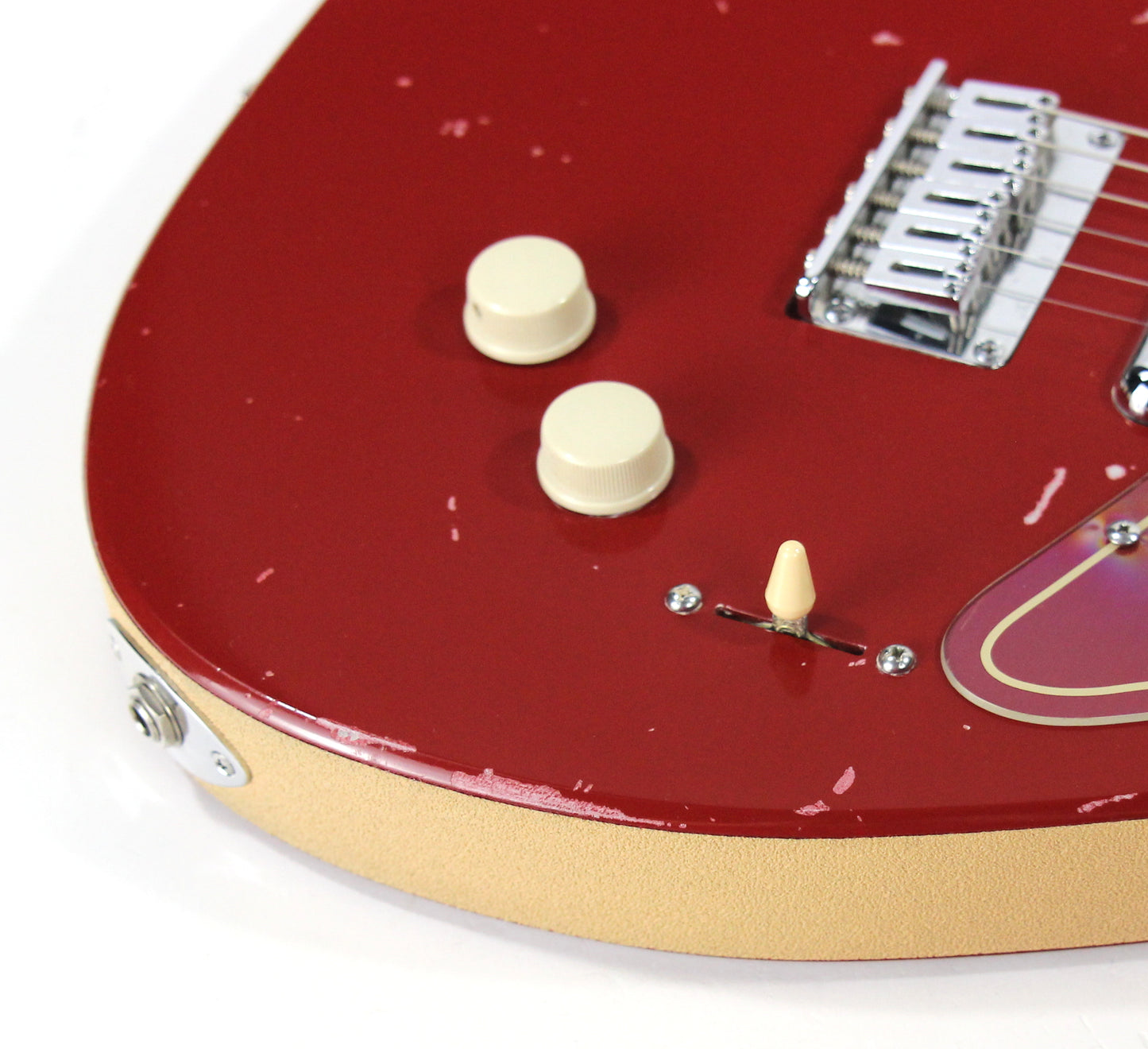 Jerry Jones Neptune Shorthorn 2 Pickup Guitar - Cool Relic! Red, Lipstick Pickups! Jimmy Page Sounds!