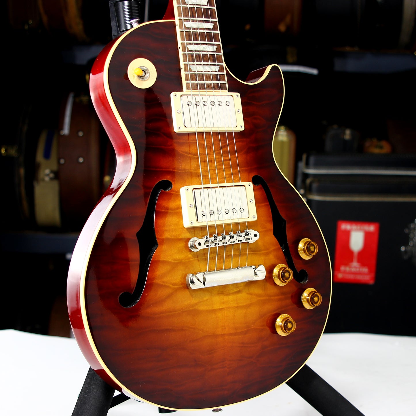 RARE 1997 Gibson Custom Shop Les Paul Florentine Standard KILLER QUILT Hollowbody ES - Yamano Special Quote 1959