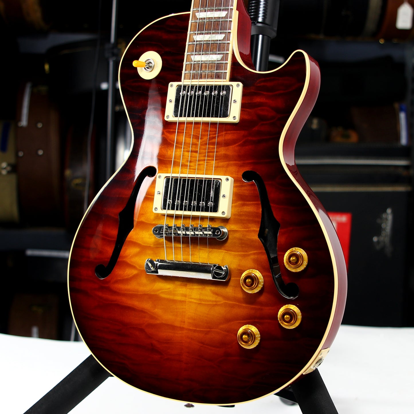 RARE 1997 Gibson Custom Shop Les Paul Florentine Standard KILLER QUILT Hollowbody ES - Yamano Special Quote 1959