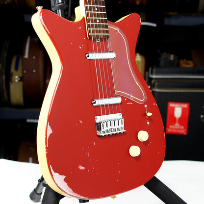 Jerry Jones Neptune Shorthorn 2 Pickup Guitar - Cool Relic! Red, Lipstick Pickups! Jimmy Page Sounds!