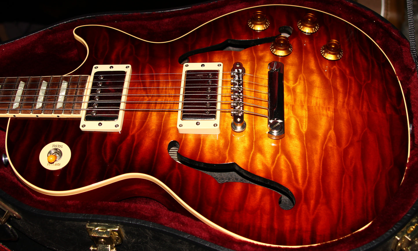 RARE 1997 Gibson Custom Shop Les Paul Florentine Standard KILLER QUILT Hollowbody ES - Yamano Special Quote 1959