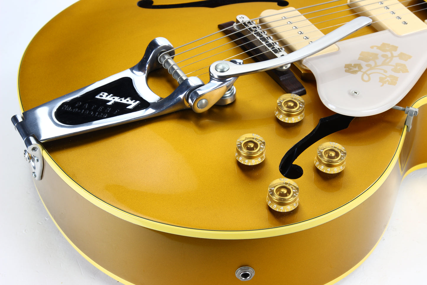 1999 Gibson Custom Shop Historic Nashville ES-295 1952 Reissue - All Gold ES-175, 2 P90's, Bigsby