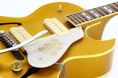 1999 Gibson Custom Shop Historic Nashville ES-295 1952 Reissue - All Gold ES-175, 2 P90's, Bigsby