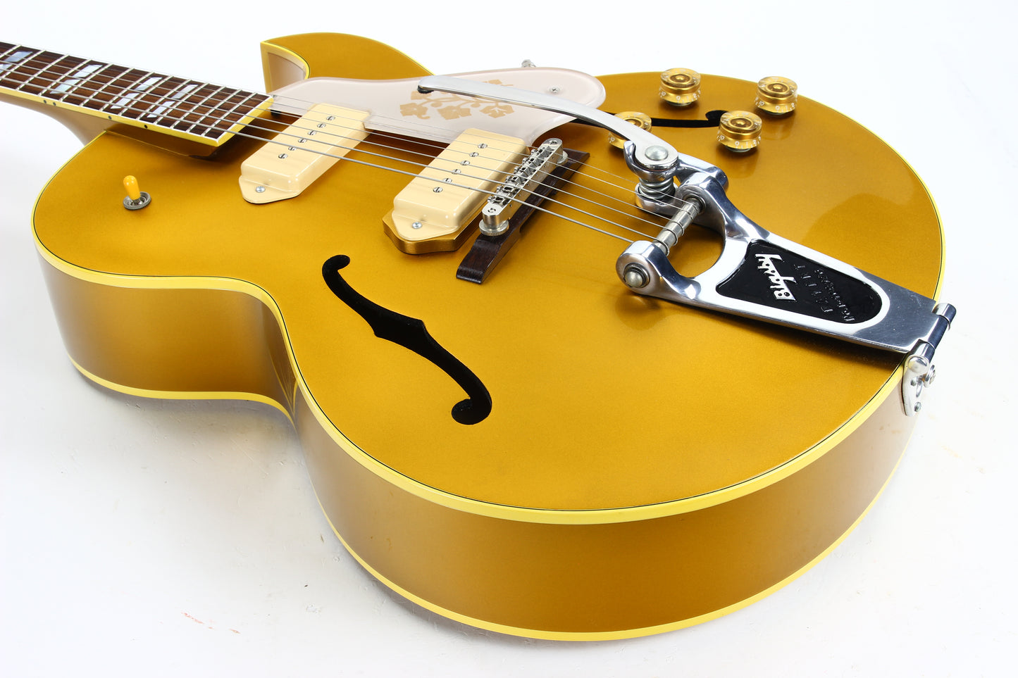 1999 Gibson Custom Shop Historic Nashville ES-295 1952 Reissue - All Gold ES-175, 2 P90's, Bigsby