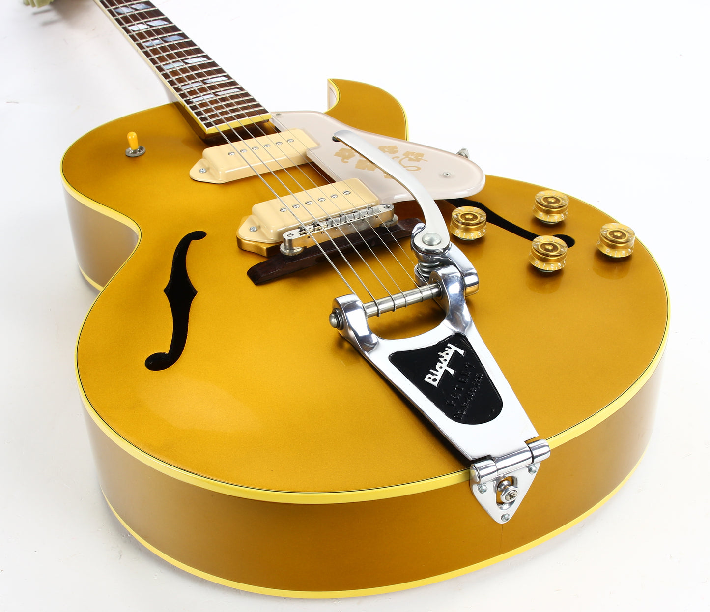 1999 Gibson Custom Shop Historic Nashville ES-295 1952 Reissue - All Gold ES-175, 2 P90's, Bigsby