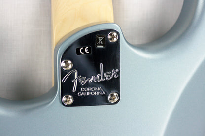 2018 Fender American Elite Stratocaster HSS EBONY Shawbucker Satin Ice Blue Metallic USA Strat