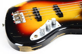 *SOLD*  2006 Fender Custom Shop Jaco Pastorius Heavy Relic Jazz Bass Fretless Guitar - Sunburst, EXOTIC FINGERBOARD!