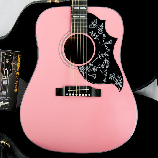 2017 Gibson Montana TECHNO PINK HUMMINGBIRD! Limited Edition Acoustic Guitar! j45 dove