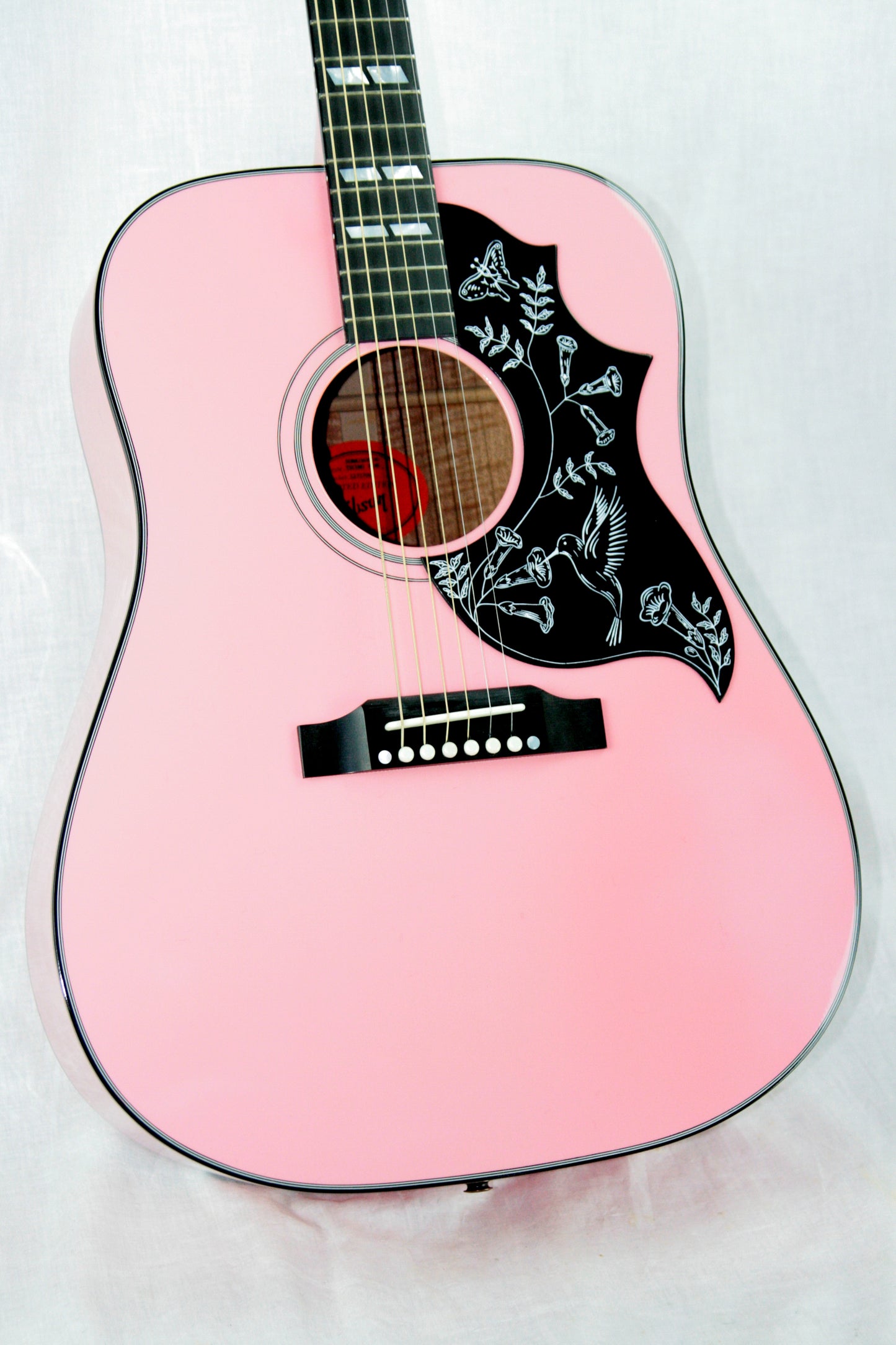 2017 Gibson Montana TECHNO PINK HUMMINGBIRD! Limited Edition Acoustic Guitar! j45 dove