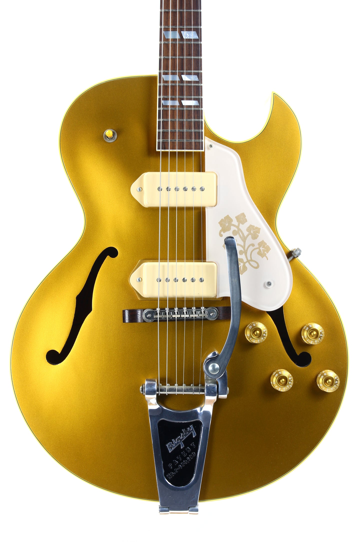 1999 Gibson Custom Shop Historic Nashville ES-295 1952 Reissue - All Gold ES-175, 2 P90's, Bigsby