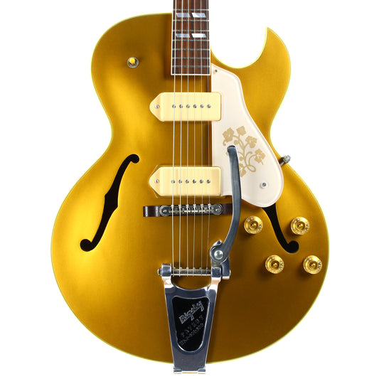 1999 Gibson Custom Shop Historic Nashville ES-295 1952 Reissue - All Gold ES-175, 2 P90's, Bigsby