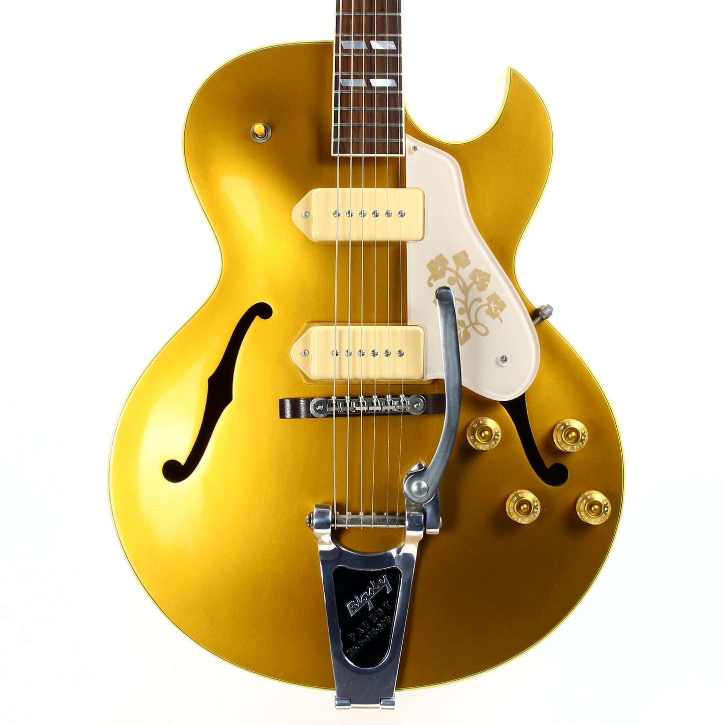 1999 Gibson Custom Shop Historic Nashville ES-295 1952 Reissue - All Gold ES-175, 2 P90's, Bigsby