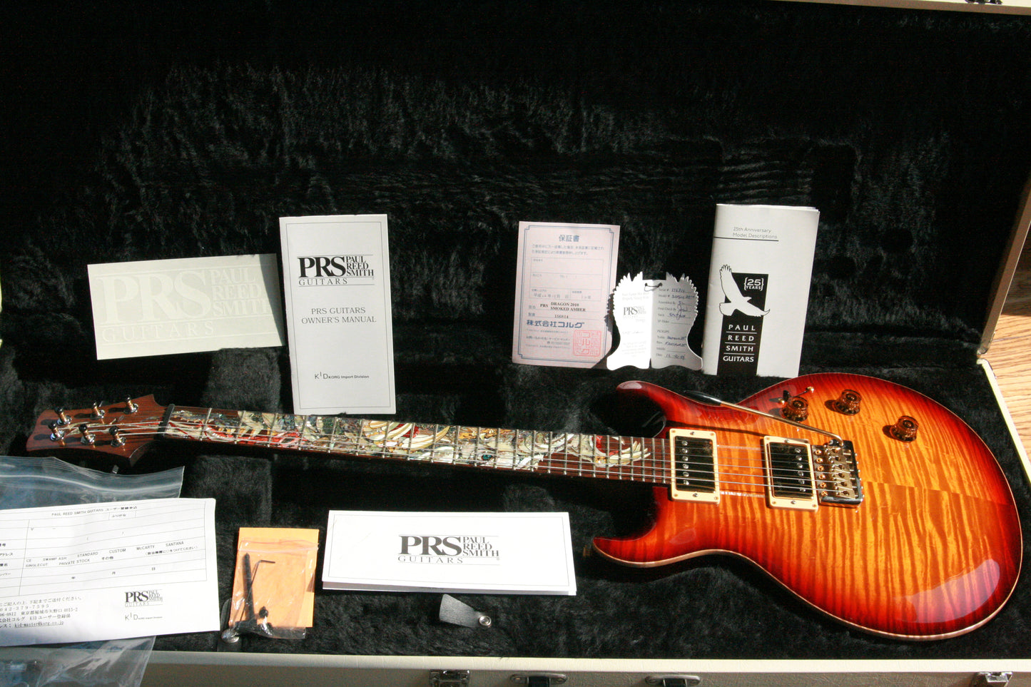 2009 PRS 25th Anniversary DRAGON! 1 of 40! Smoked Amber! MINT! Paul Reed Smith Santana! 2010