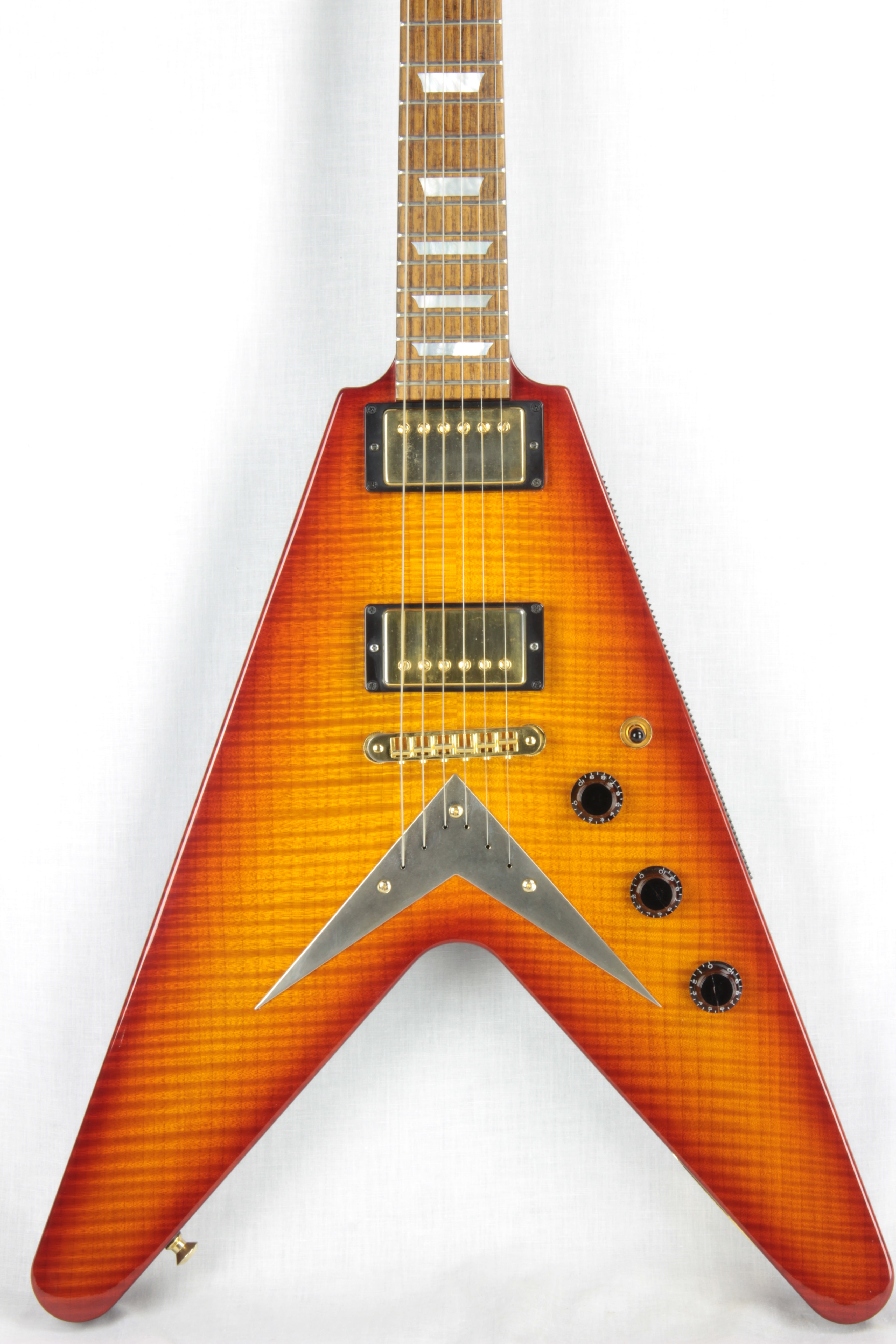 2004 Hamer USA KORINA Vector FLAMETOP '59 Burst Flying V Custom Order! –  Kansas City Vintage Guitars