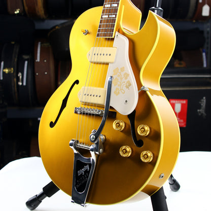 1999 Gibson Custom Shop Historic Nashville ES-295 1952 Reissue - All Gold ES-175, 2 P90's, Bigsby