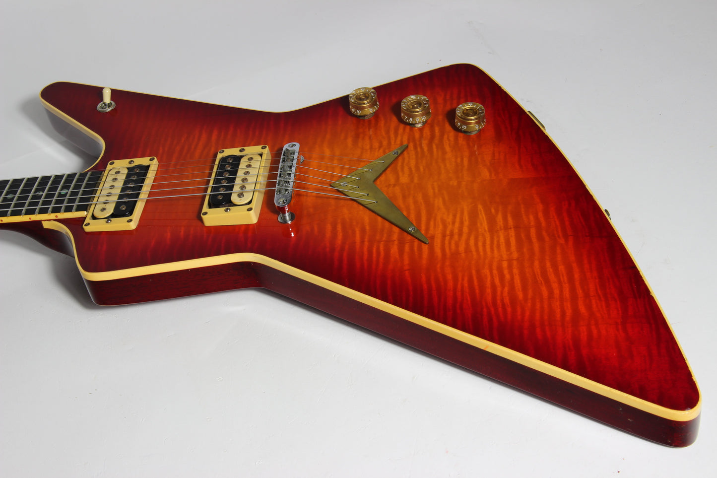 1979 Dean USA Z Standard Bound Explorer -- Cherry Burst, Flametop, DiMarzio Super Distortions, RARE!