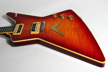 1979 Dean USA Z Standard Bound Explorer -- Cherry Burst, Flametop, DiMarzio Super Distortions, RARE!