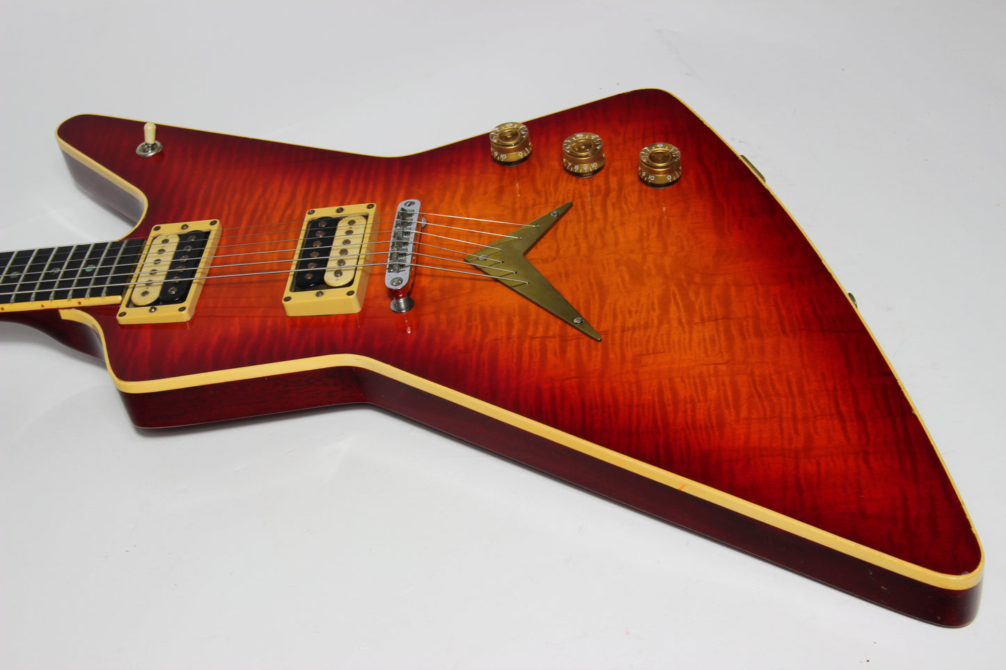 1979 Dean USA Z Standard Bound Explorer -- Cherry Burst, Flametop, DiMarzio Super Distortions, RARE!