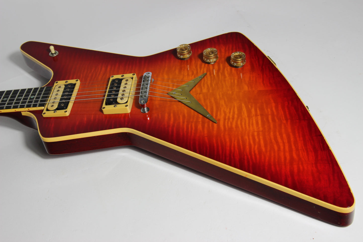 1979 Dean USA Z Standard Bound Explorer -- Cherry Burst, Flametop, DiMarzio Super Distortions, RARE!