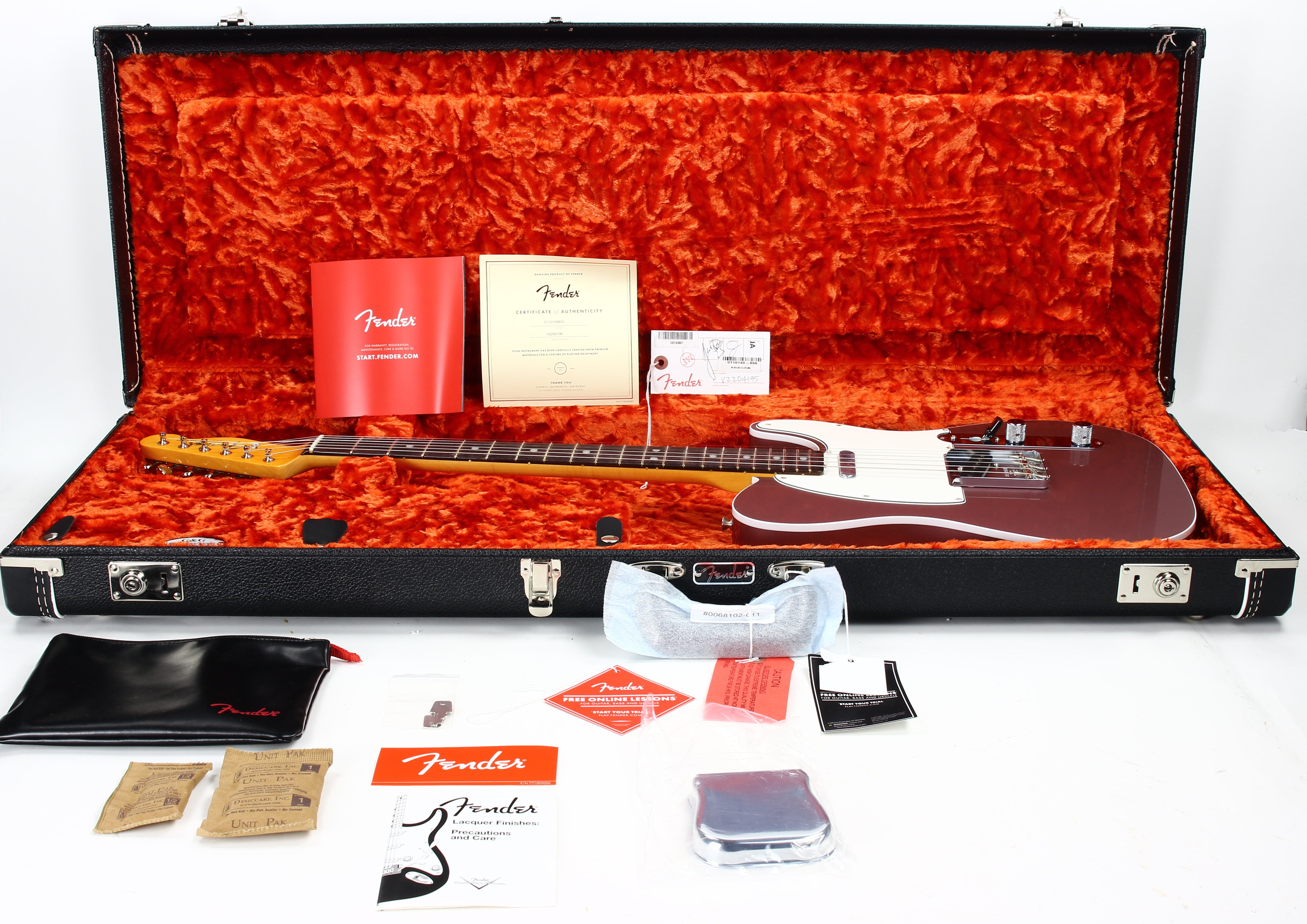 *SOLD*  2022 Fender American Original 60's Telecaster Custom Burgundy Mist Metallic