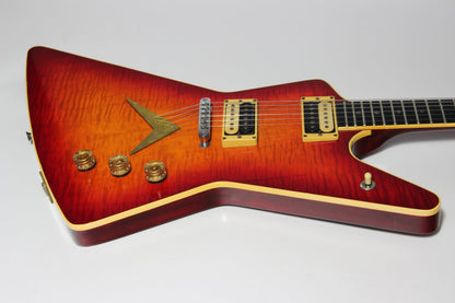 1979 Dean USA Z Standard Bound Explorer -- Cherry Burst, Flametop, DiMarzio Super Distortions, RARE!