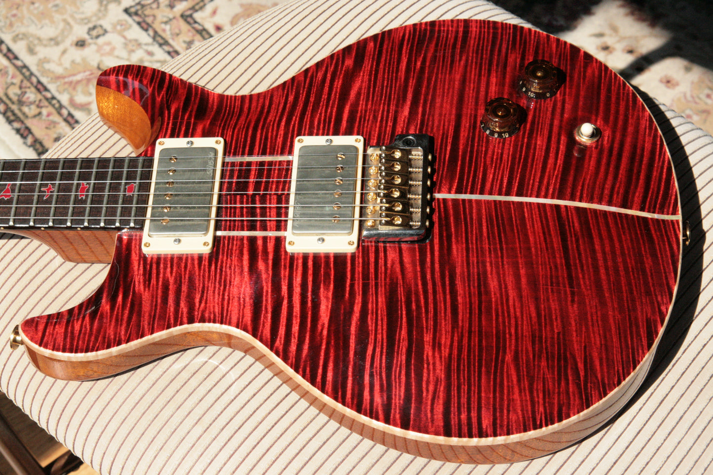 2015 PRS Santana II PRIVATE STOCK! African Blackwood! Red Inlays! Paul Reed Smith INCREDIBLE TOP!