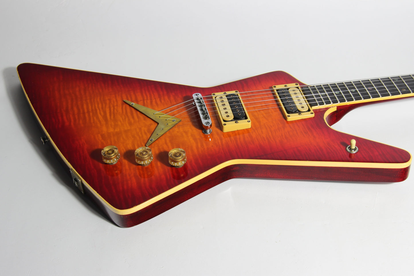 1979 Dean USA Z Standard Bound Explorer -- Cherry Burst, Flametop, DiMarzio Super Distortions, RARE!