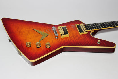 1979 Dean USA Z Standard Bound Explorer -- Cherry Burst, Flametop, DiMarzio Super Distortions, RARE!