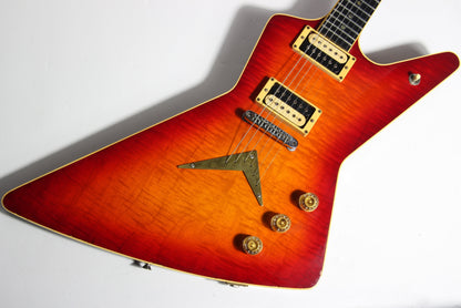 1979 Dean USA Z Standard Bound Explorer -- Cherry Burst, Flametop, DiMarzio Super Distortions, RARE!