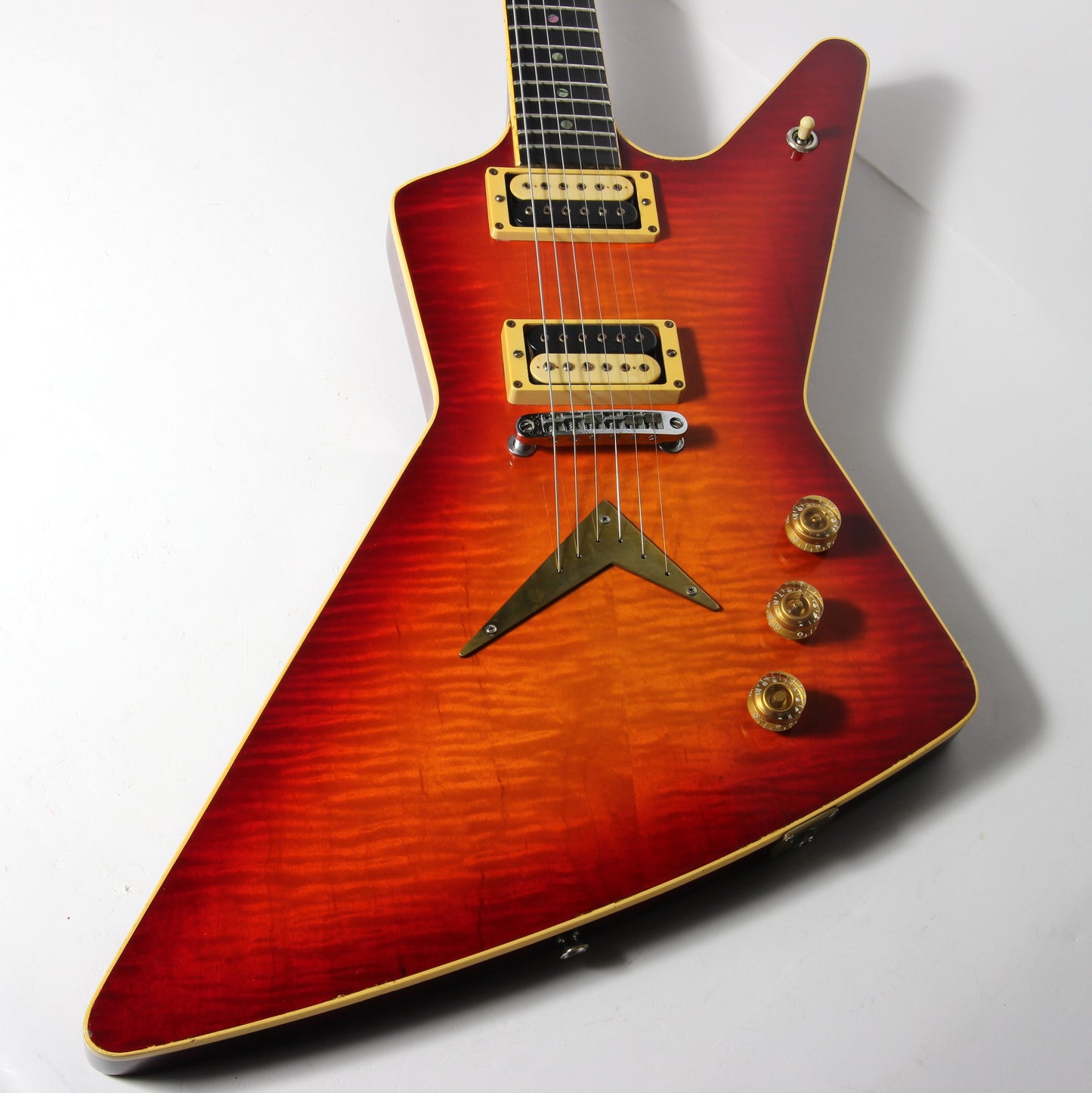 1979 Dean USA Z Standard Bound Explorer -- Cherry Burst, Flametop, DiMarzio Super Distortions, RARE!