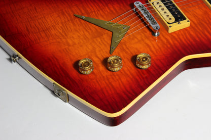 1979 Dean USA Z Standard Bound Explorer -- Cherry Burst, Flametop, DiMarzio Super Distortions, RARE!