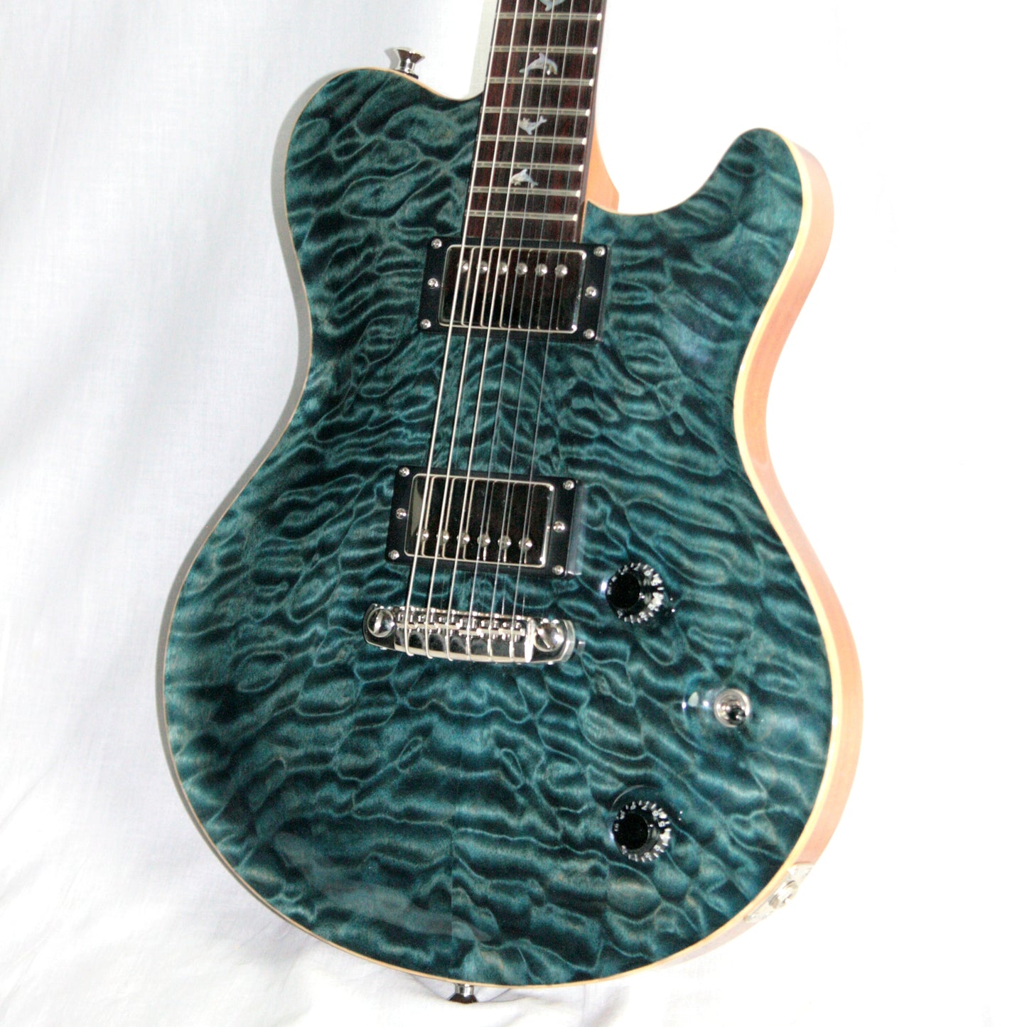 2005 Nik Huber Dolphin 4/2 Headstock! w/ Inlays Quilted Maple Top Swietenia Body! Matching Headstock!