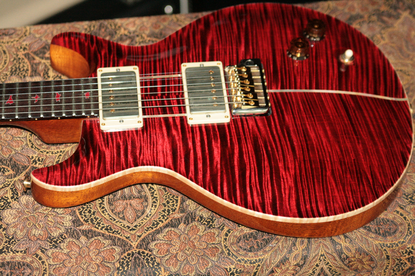 2015 PRS Santana II PRIVATE STOCK! African Blackwood! Red Inlays! Paul Reed Smith INCREDIBLE TOP!