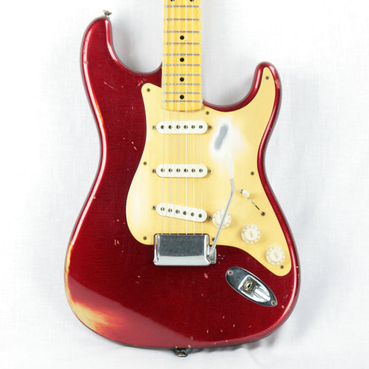 2010 Fender Custom Shop LTD '58 Stratocaster Relic Abigail Ybarra Pups! Candy Apple Red Gold Guard!