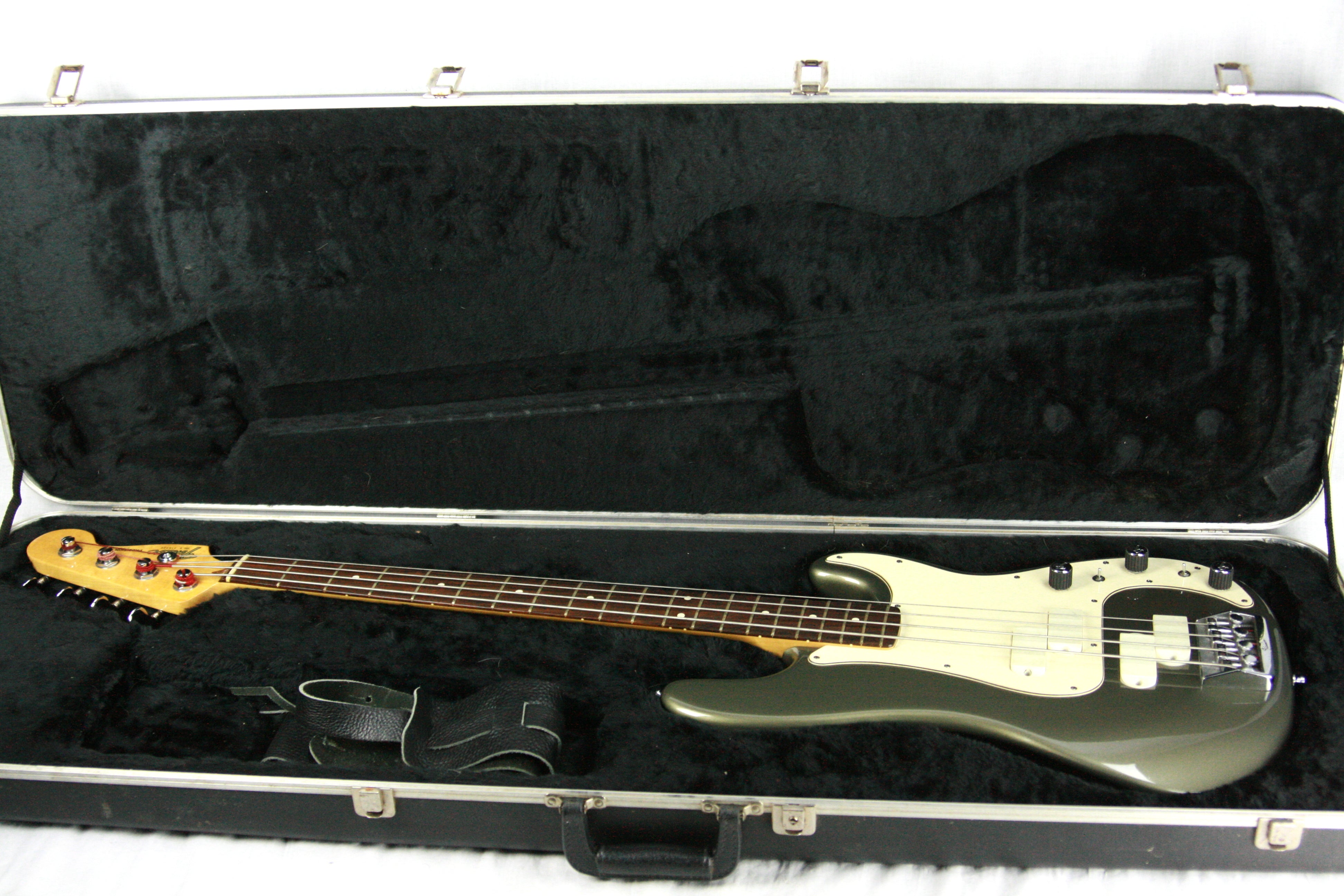 *SOLD*  1983 Fender Precision Bass Elite II PEWTER Made in USA! American P! Excellent Condition w/ OHSC!