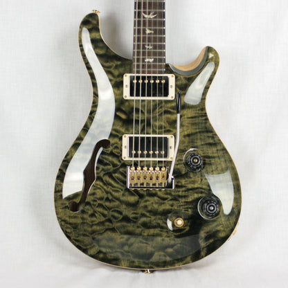 MINT 2018 PRS Wood Library Custom 22 Semi Hollow 1 Piece Quilt 10 Top! Obsidian! Artist Case!