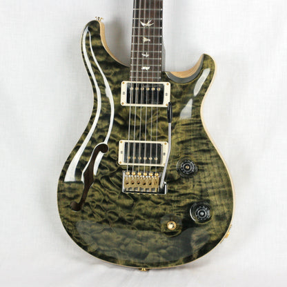 MINT 2018 PRS Wood Library Custom 22 Semi Hollow 1 Piece Quilt 10 Top! Obsidian! Artist Case!