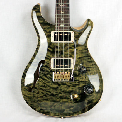 MINT 2018 PRS Wood Library Custom 22 Semi Hollow 1 Piece Quilt 10 Top! Obsidian! Artist Case!