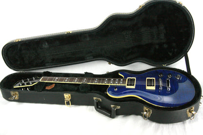 c. 2007 Hamer USA Monaco Elite Indigo Blue FLAMETOP! Seymour Duncan, Tone Pros